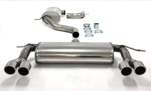 DUPLEX Edelstahl Auspuffanlage 3" VW Golf 5, 6 / Audi A3