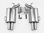 DUPLEX Edelstahl Endschalldämpfer BMW 7er Typ E38i - 2x80mm