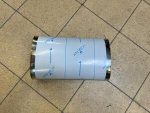 Supersport Schalldämpfer Universal oval Edelstahl In/Out Ø 60mm Maße 300mm x 230mm x 130mm (einseitig!)