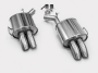 DUPLEX Edelstahl Endschalldämpfer BMW 7er II Typ E38 Baujahr 06/94- 730i,735i,740i,750i - 2x76 scharf, dieseloptik