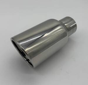 Edelstahl Endrohr 100mm mit Muffe UNIVERSAL