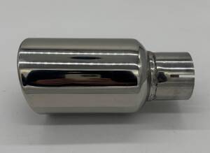 Edelstahl Endrohr 100mm mit Muffe UNIVERSAL