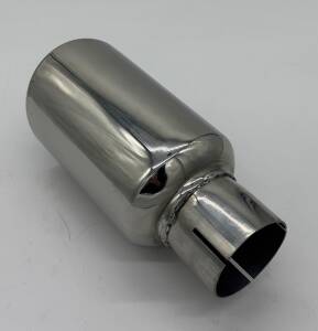 Edelstahl Endrohr 100mm mit Muffe UNIVERSAL