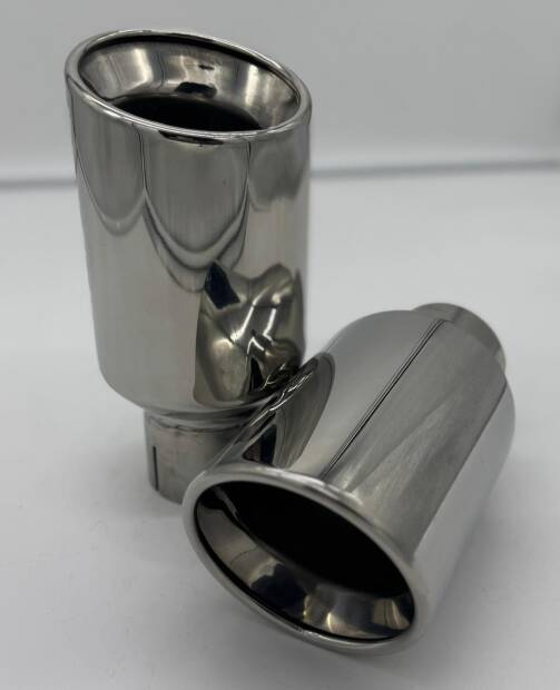Edelstahl Endrohr Set 100mm mit Muffe UNIVERSAL