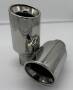 Edelstahl Endrohr Set 100mm mit Muffe UNIVERSAL