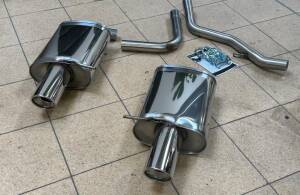 DUPLEX Endschalldämpfer Edelstahl AUDI A4 Front/2WD...