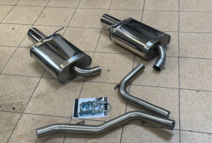 DUPLEX Endschalldämpfer Edelstahl AUDI A4 Front/2WD Limo,Avant,Cabrio Typ B6