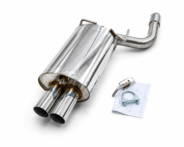 Endschalldämpfer für M-Technik BMW 5er Limo Typ E39 Baujahr 12/95- Motor 520i,523i,525i,528i,530i,535i Edelstahl