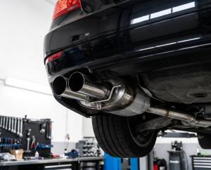Edelstahl Endschalldämpfer BMW 5er Limo Typ E60 - 2x76mm