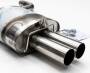 Edelstahl Endschalldämpfer BMW 5er Limo Typ E60 - 2x76mm