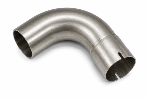54mm Rohrbogen Edelstahl mit Muffe - 90° Biegewinkel