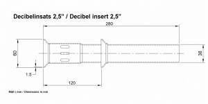 Dezibeleinsatz 51mm 2 Zoll Auspuffrohr