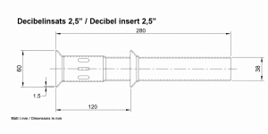 Dezibeleinsatz 51mm 2 Zoll Auspuffrohr