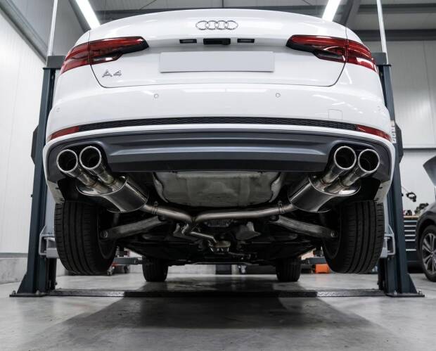 Duplex Edelstahl Sportschalldämpfer AUDI A4 Typ 8E,B6,B7