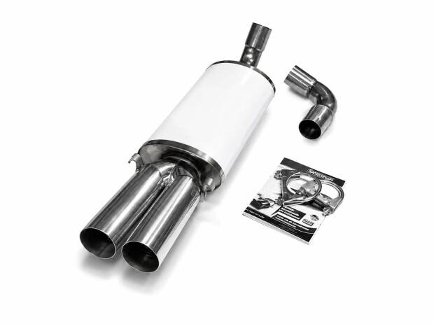 Edelstahl Endschalldämpfer AUDI 80,90 Typ 89, 2.6, 2.8, 6 Zylinder