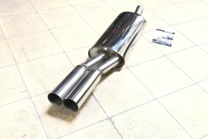 Edelstahl Endschalldämpfer AUDI A4 2WD Typ B5 - 2x76mm