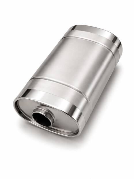 Universal Edelstahl Schalldämpfer - 54mm - 215x125x415mm
