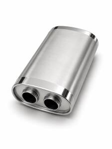 Universal Edelstahl Schalldämpfer - 63,5/2x 54mm -...
