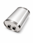 Universal Edelstahl Schalldämpfer - 63,5mm - 280x180x380mm