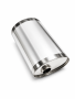 Universal Edelstahl Schalldämpfer - 63,5mm - 280x180x380mm