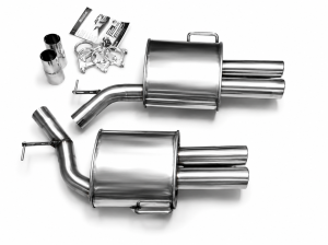 DUPLEX Edelstahl Endschalldämpfer BMW 7er Typ E38i - 2x76mm