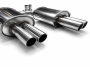 DUPLEX Edelstahl Endschalldämpfer BMW 7er Typ E38i - 2x76mm