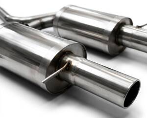 Duplex Edelstahl Endschalldämpfer AUDI A6 4F