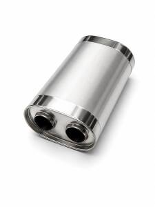 Universal Edelstahl Schalldämpfer - 60mm/2x54mm -...
