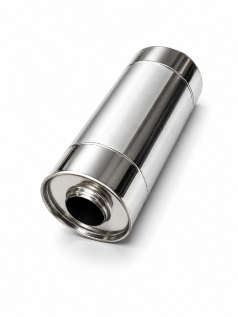 Universal Edelstahl Schalldämpfer - 60mm - 145x350mm
