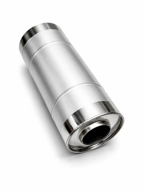 Universal Edelstahl Schalldämpfer - 60mm - 125x400mm