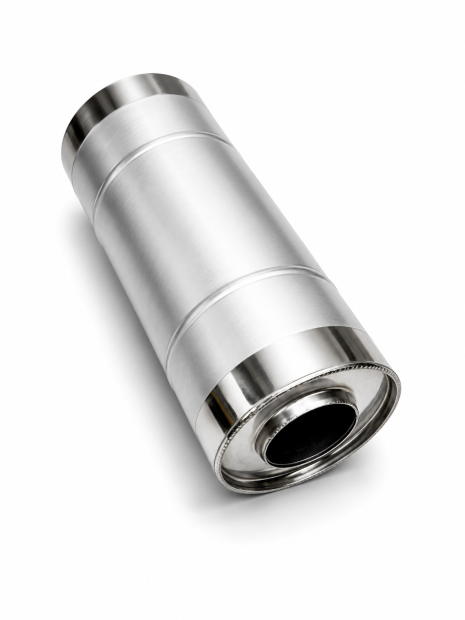 Universal Edelstahl Schalldämpfer - 60mm - 125x400mm