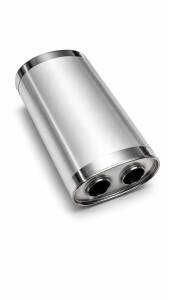 Universal Edelstahl Schalldämpfer - 2x2 54mm -...