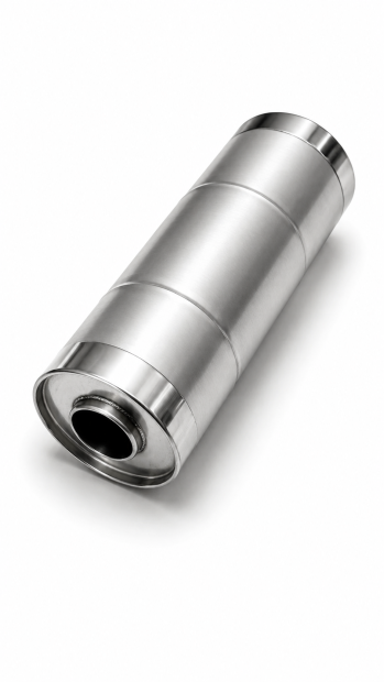 Universal Edelstahl Schalldämpfer - 55mm - 125x400mm
