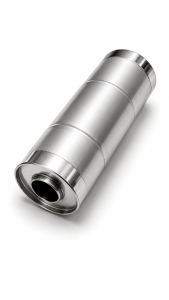 Universal Edelstahl Schalldämpfer - 55mm - 125x400mm