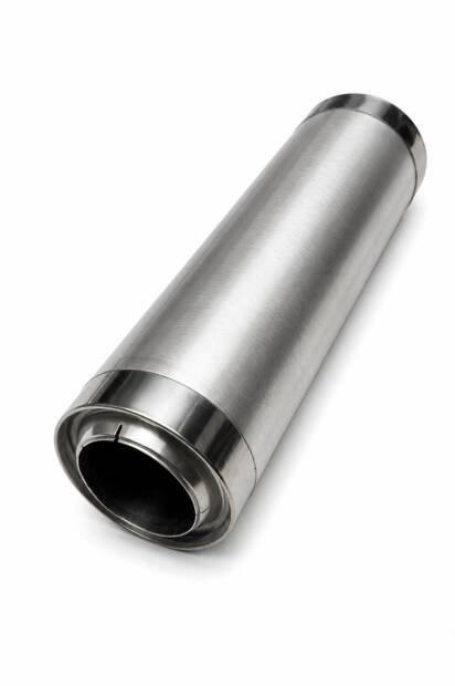 Universal Edelstahl Schalldämpfer - 76mm - 125x400mm