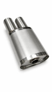 Universal Edelstahl Schalldämpfer - 54mm - mit...