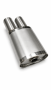 Universal Edelstahl Schalldämpfer - 54mm - mit Endrohren