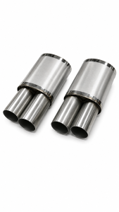 Universal Edelstahl Schalldämpfer Set - 54mm - mit...