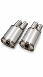 Universal Edelstahl Schalldämpfer Set - 54mm - mit...
