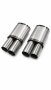 Universal Edelstahl Schalldämpfer Set - 54mm - mit Endrohren