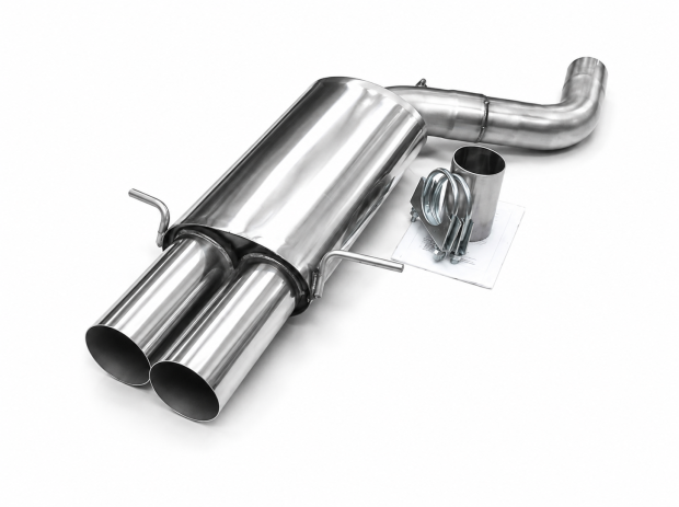 Edelstahl Endschalldämpfer BMW 5er Limo Typ E60 - 2x90mm