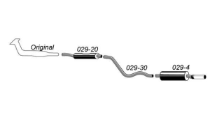 Stahl Komplettanlage - VW - Golf 1 / Scirocco 1