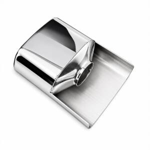 Powerendrohr aus Edelstahl 1.4301 in 70x157mm Trapezform