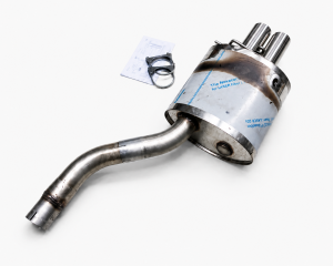Edelstahl Endschalldämpfer BMW 5er Limo Typ E60 - 2x80mm