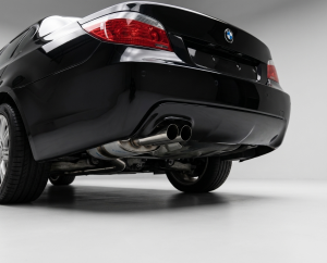 Edelstahl Endschalldämpfer BMW 5er Limo Typ E60 - 2x80mm