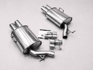DUPLEX Edelstahl Endschalldämpfer BMW 7er Typ E38 - 2x90mm
