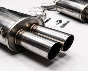 DUPLEX Edelstahl Endschalldämpfer BMW 7er Typ E38 - 2x90mm