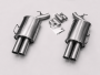 DUPLEX Edelstahl Endschalldämpfer BMW 7er Typ E38 - 2x90mm