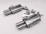 DUPLEX Edelstahl Endschalldämpfer BMW 7er Typ E38 - 2x90mm