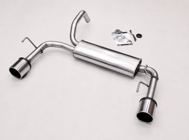 Duplex Edelstahl Sportschalldämpfer FIAT 500 Abarth Typ 312 - 2x100mm